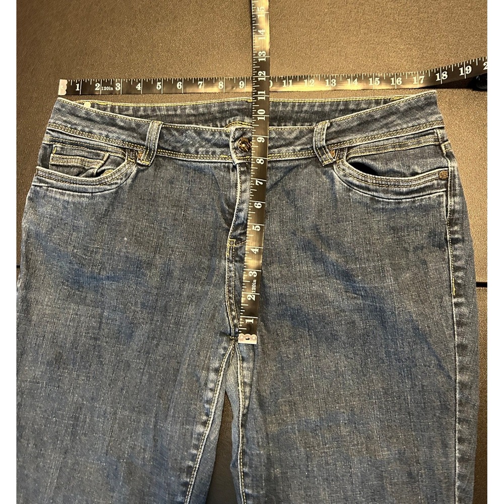 Simply Vera Vera Wang Dark Wash Bootcut Jeans Blue Mid Rise Size 14 1567 - Picture 8 of 11